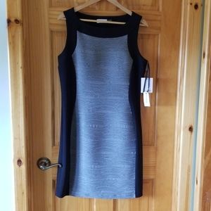 Calvin Klein, lined Black/grey sealth dress fr